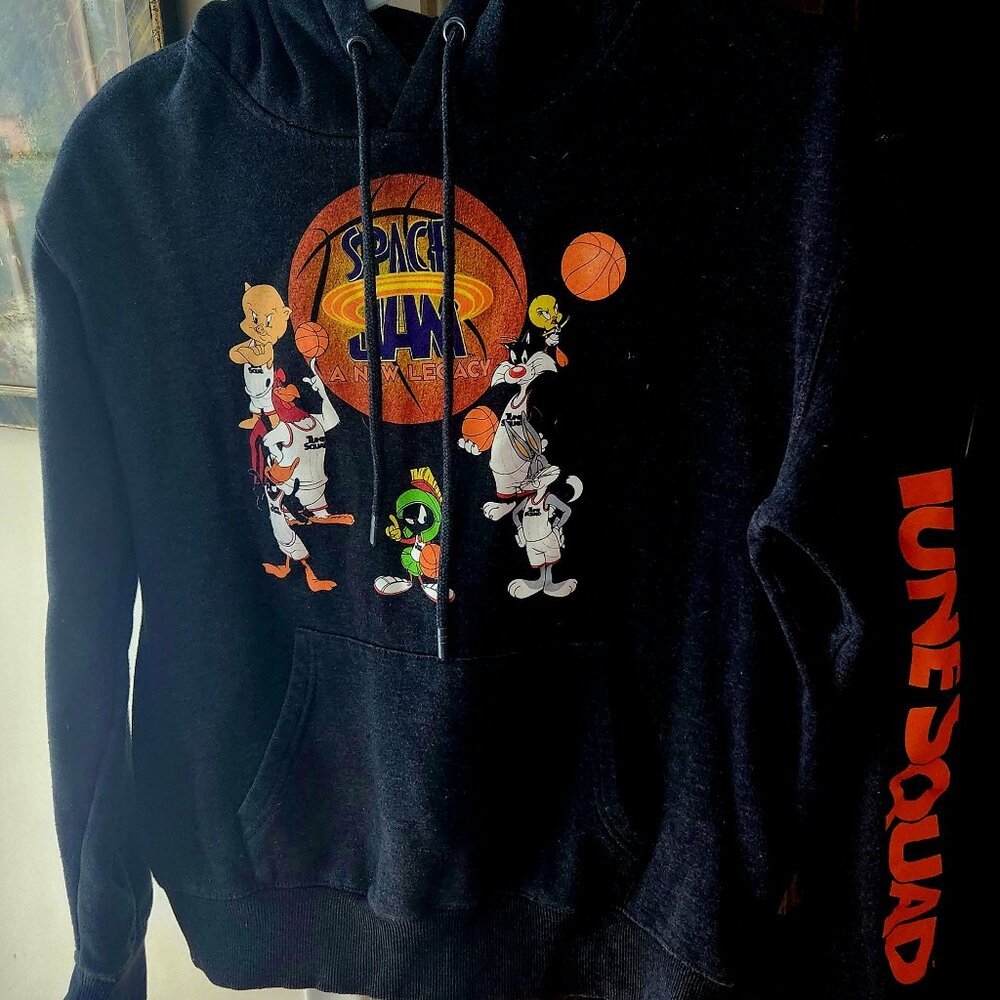 Vintage Looney Tunes Space Jam Hoodie Medium with the gang = Tune Squad